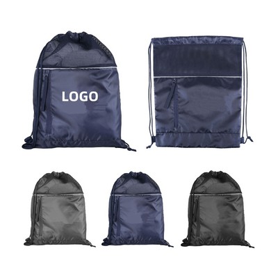 Eco-Friendly RPET Mesh Gym Sack with Drawstring