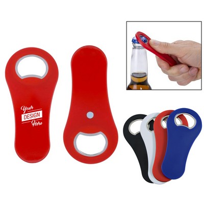 Plastic Rounded Bottle Opener With Magnet