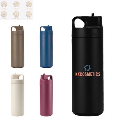 16 oz Stainless Steel Insulation Water Bottle W/Straw