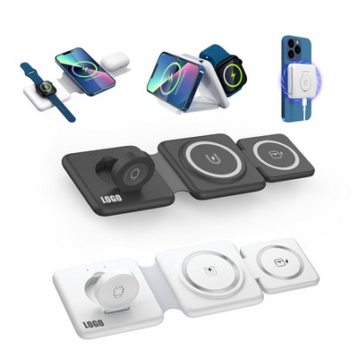 Foldable Magnetic 3" 1 Wireless Charger