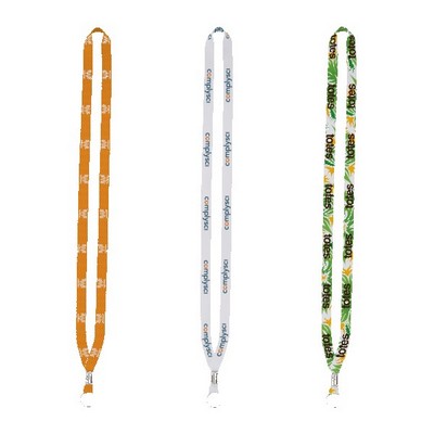 IMPORT Rush 1/2" Dye-Sublimated Lanyard with Silver Crimp & Split-Ring