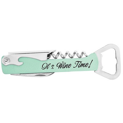 Bottle Opener & Wine Corkscrew (Teal Blue)