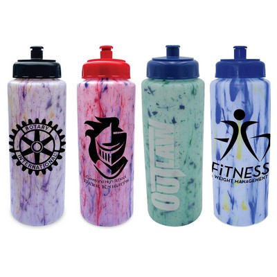 32 Oz. Confetti Sports Bottle w/Push 'n Pull Cap