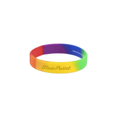 Debossed Rainbow Silicone Wristband