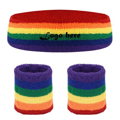Rainbow Headbands And Rainbow Wristband