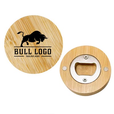 Wooden Fridge Magnet Beer Bottle Opener