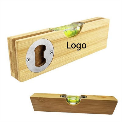 Multifunctional Wooden Level Bottle Opener