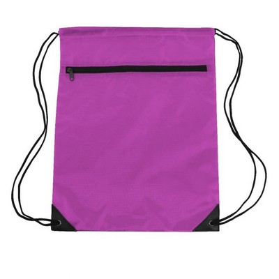 Zipper Drawstring Backpack