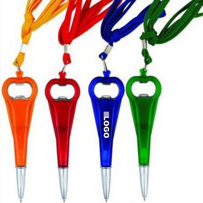 Cord Ballpoint Pen with Bottle Opener
