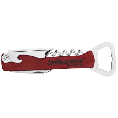 Bottle Opener & Wine Corkscrew (Rose Red)