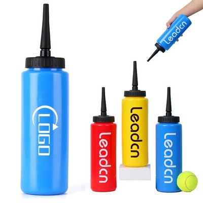 34 oz Hockey Water Bottle Squeeze Water Bottle w/ Long Straw