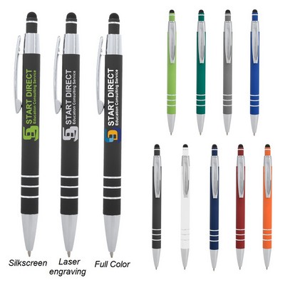 Rubberized Aluminum Soft touch Stylus Pen