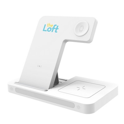 3-in-1 Fast Wireless Charging Station with Night Light