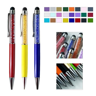 Crystal Ballpoint Pen With Touch Screen Stylus