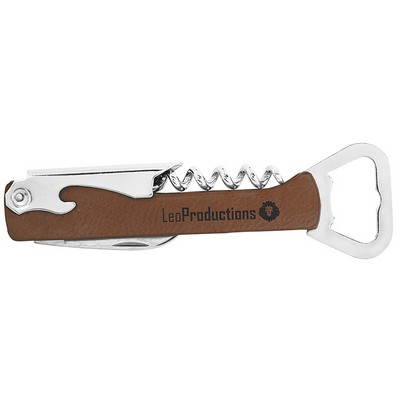 Bottle Opener & Wine Corkscrew (Dark Brown)
