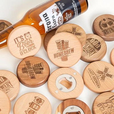 Solid Wood Beer Bottle Opener