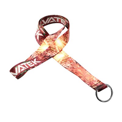 1" Full Color Lanyards With Split Key-Ring