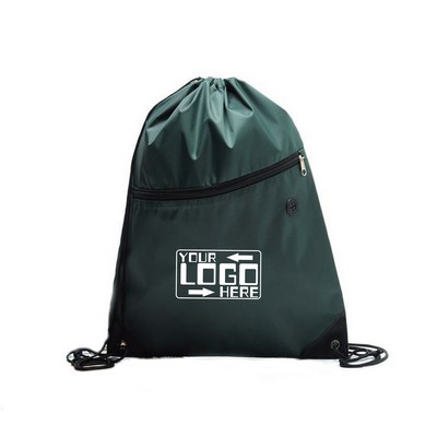 Zipper Sports Drawstring Bag