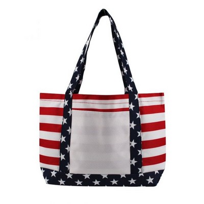 American Flag Beach Tote Bag