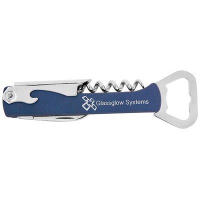 Bottle Opener & Wine Corkscrew (Blue/Silver)