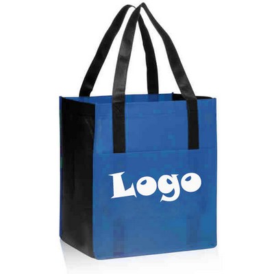 Laminated Combo Shoppers Pocket Tote Bag