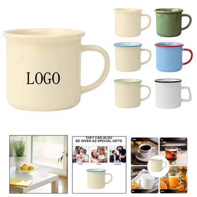 9oz Retro Style Ceramic Coffee Mug