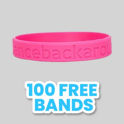 Custom Text Debossed Wristbands - 1/2"