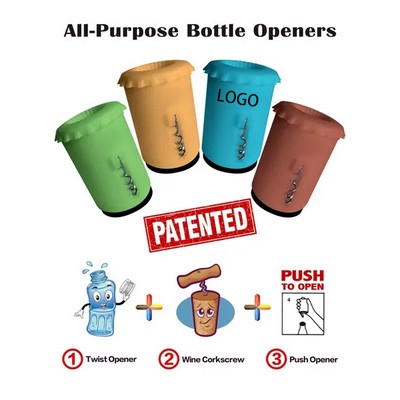 3-in-1 Multi-function Magnetic Press Bottle Opener