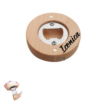 Magnetic Bamboo Beer Bottle Opener