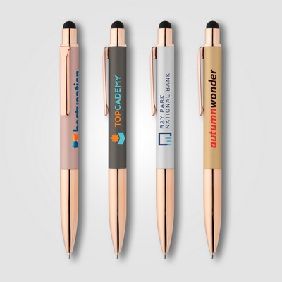Baltic Softy Rose Gold Pen w/ Stylus - Full-Color Inkjet